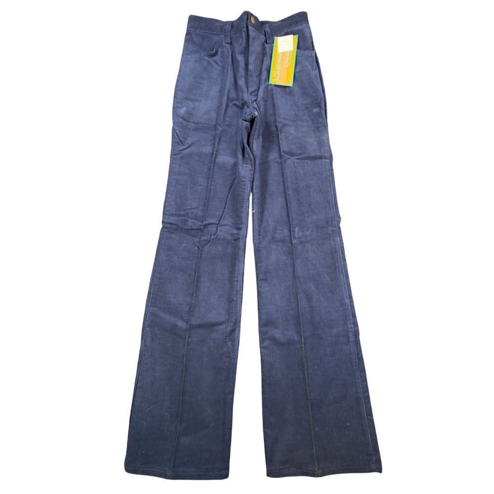 Maverick Vintage 70s Corduroy Flare Pants Juniors 9‎ Navy Blue NWT Deadstock USA